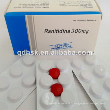 Haute qualité Ranitidine HCl comprimé 300mg